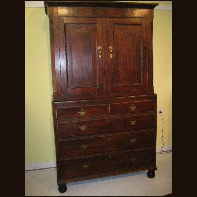early 18th c Linen Press