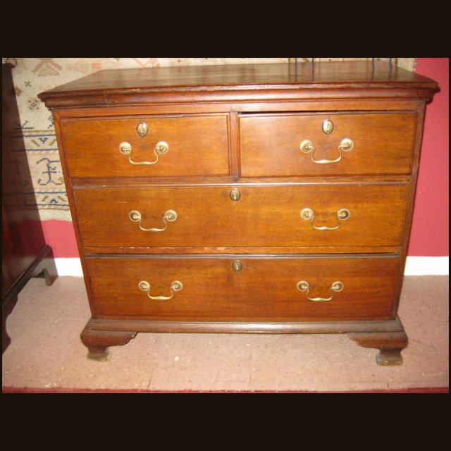 18th C Low Oak Chest