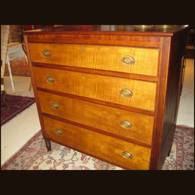 Early 19th C Federal Chest of Drawers - Image 3