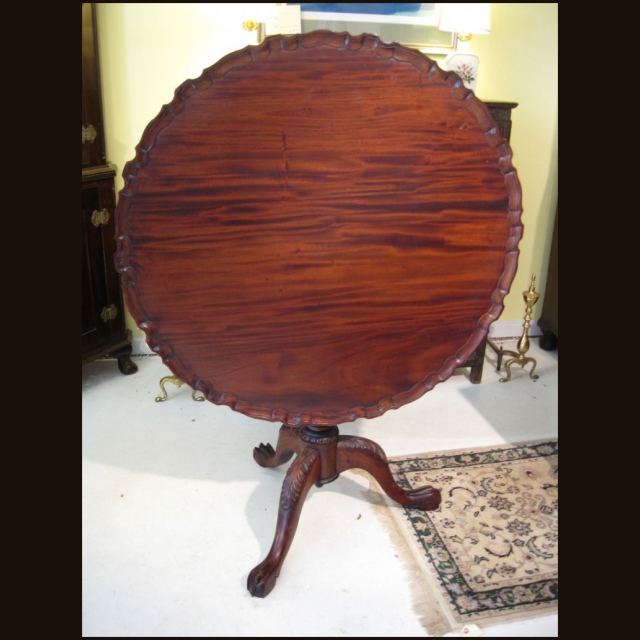 Large Mahogany Tilt-Top Tea Table SOLD