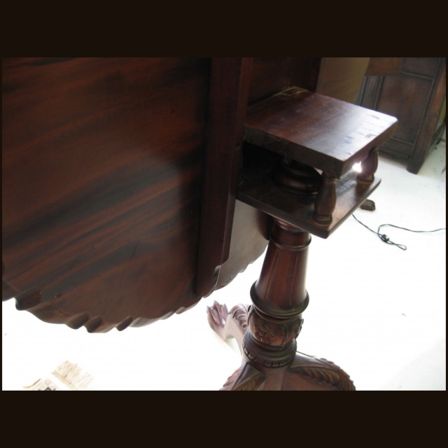 Large Mahogany Tilt-Top Tea Table SOLD - Image 4