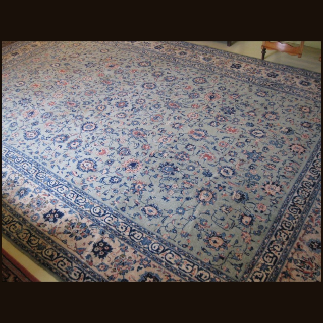 Semi-Antique Persian Kashan 11.2 x17