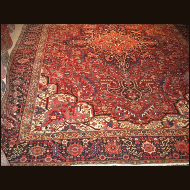 Antique Persian Heriz 11.3 x 14.4 SOLD - Image 2