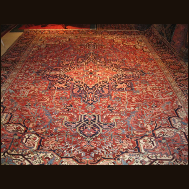 Antique Persian Heriz 11.3 x 14.4 SOLD - Image 3