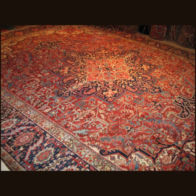 Antique Persian Heriz 11.3 x 14.4 SOLD - Image 4