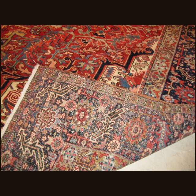 Antique Persian Heriz 11.3 x 14.4 SOLD - Image 6