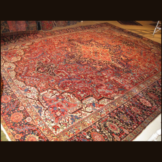 Antique Persian Heriz 11.3 x 14.4 SOLD