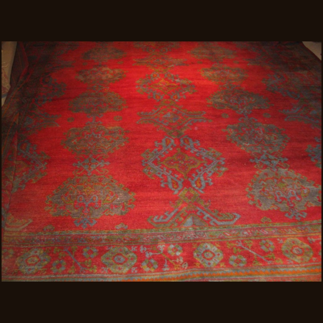 Antique Oushak  13.6 x 16.4   SOLD - Image 5