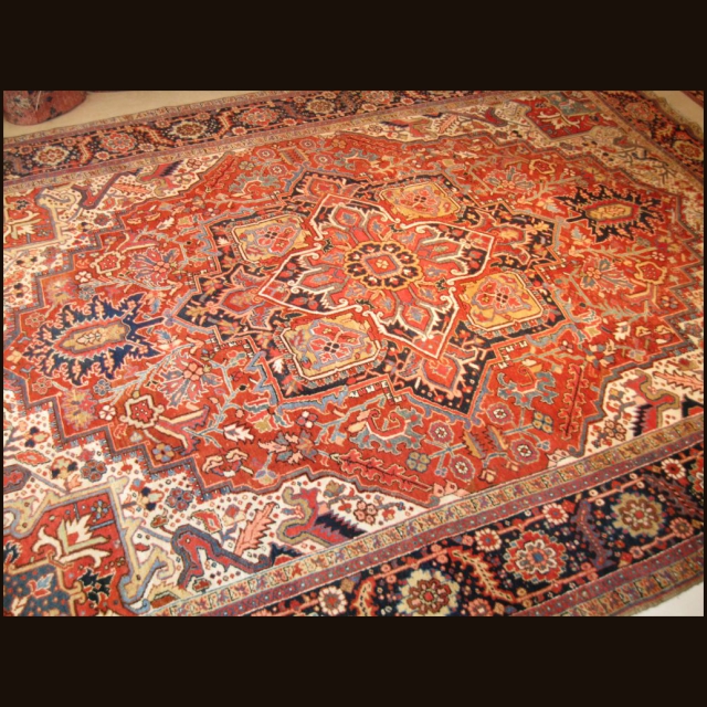Antique Persian Heriz 9.6 x 13 SOLD - Image 3