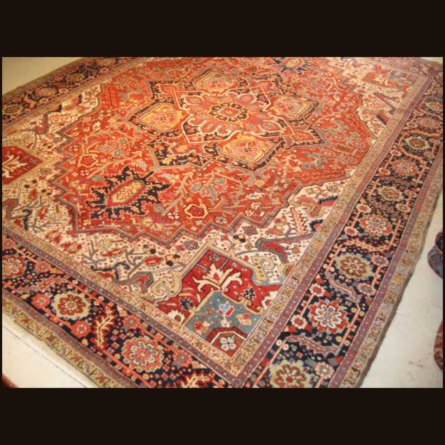 Antique Persian Heriz 9.6 x 13 SOLD - Image 2