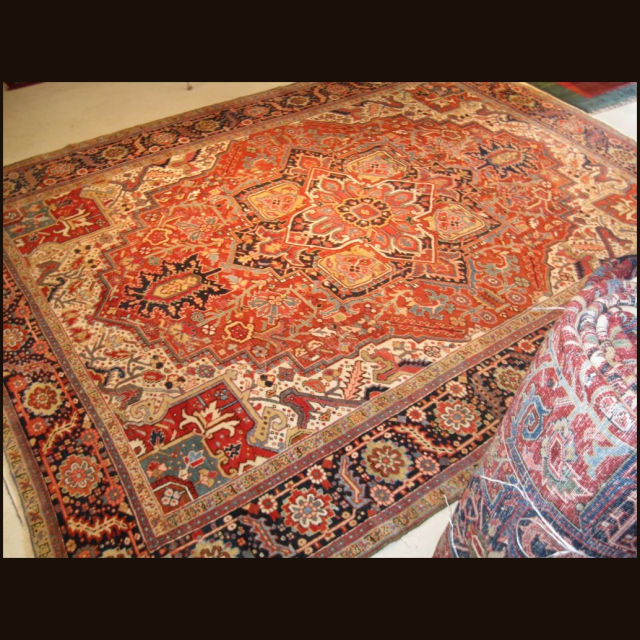 Antique Persian Heriz 9.6 x 13 SOLD