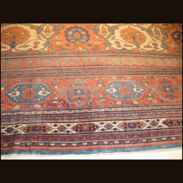 19th c Persian Bibikabad  12.2 x 15.8 - Image 6