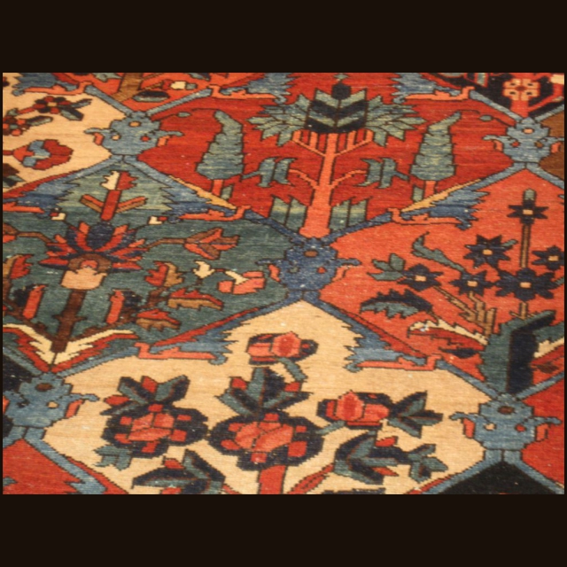 Antique Persian Baktieri  10.7 x 16.4 - Image 4