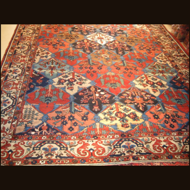 Antique Persian Baktieri  10.7 x 16.4 - Image 5