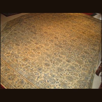 Antique Persian Laver Kerman  13.4 x 17.6