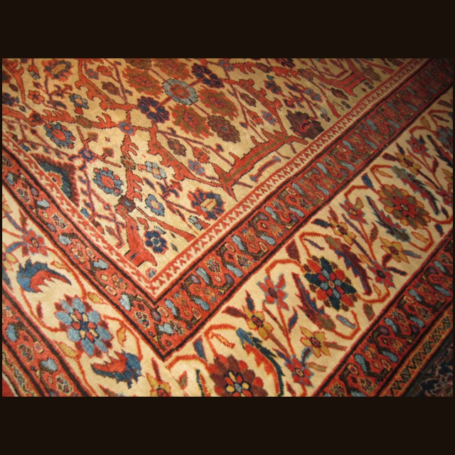Antique Persian Zeigler Mahal 12.2 x 15.1 - Image 6