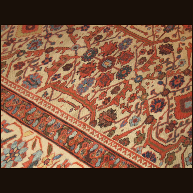 Antique Persian Zeigler Mahal 12.2 x 15.1 - Image 5