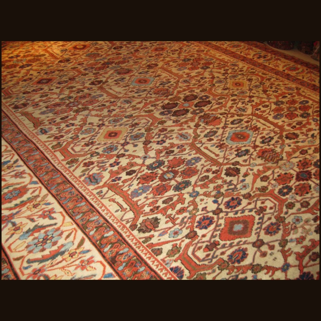 Antique Persian Zeigler Mahal 12.2 x 15.1