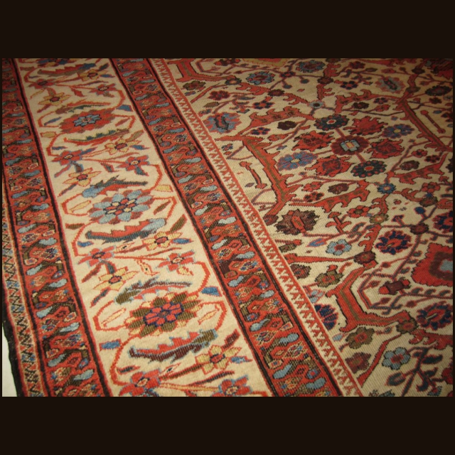 Antique Persian Zeigler Mahal 12.2 x 15.1 - Image 7