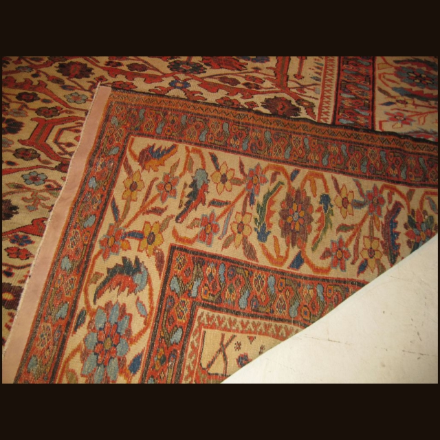 Antique Persian Zeigler Mahal 12.2 x 15.1 - Image 8