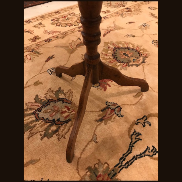 19th c English Elm Tripod Table - Image 6