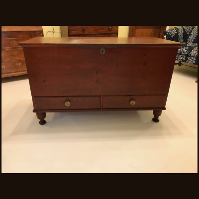 18th c Painted  Pine American Chest