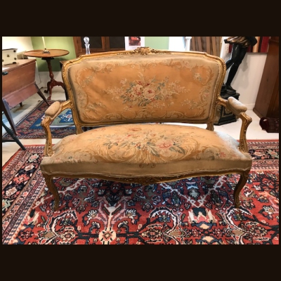 19th c Louis XV-Style Settee