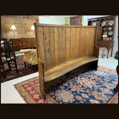 19th c American Pine Settle