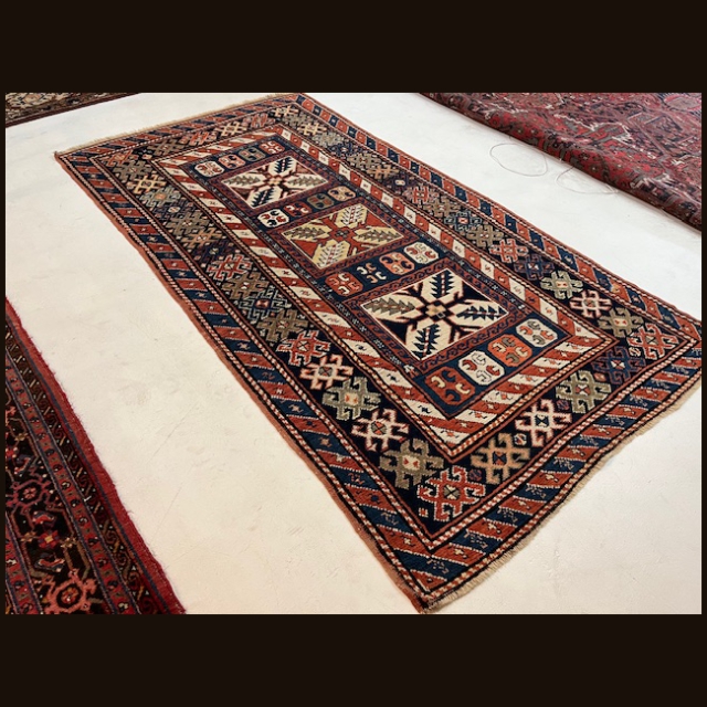 19th c Caucasian Kazak 4.1 x 7.7 - Image 4
